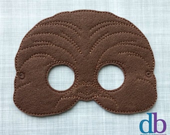 Felt Embroidered Mask - Chewy Mask - Kid & Adult - Pretend Play - Halloween Costume
