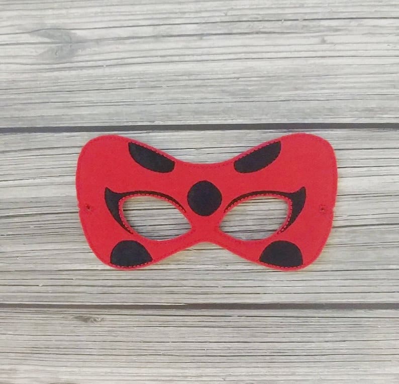 Halloween Costume Kid /& Adult Ladybug Felt Embroidered Mask Pretend Play Insect Mask