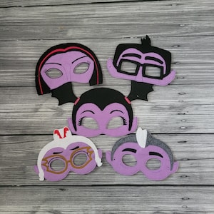 Felt Vampire Family Masks – Handmade Halloween Costume, Pretend Play
