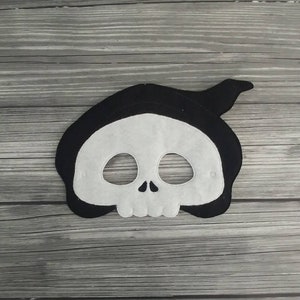 Grim Reaper Felt Mask: Handmade Halloween Costume, Creative Play