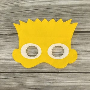 男の子用フェルトマスク：刺繍入りバートスタイル、子供用＆大人用コスチューム