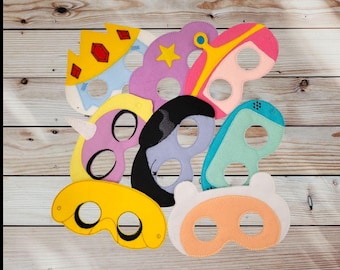 Embroidered Princess & Dog Mask: Felt Mask, Handmade Costume, Creative Play