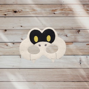 Embroidered Felt Turtle Skeleton Mask: Halloween Costume, Pretend Play