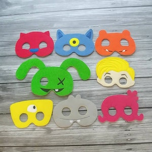 Ugly Toy  Masks-Moxy Mask-Ox Mask-Ugly Dog Mask-Babo Mask-Lou Mask-Lucky Bat Mask-Wage Mask-Wedgehead Mask-Ugly Doll Costume