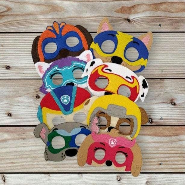Mighty Rescue Dogs Inspired Felt Masks: Dress-up Pretend Play