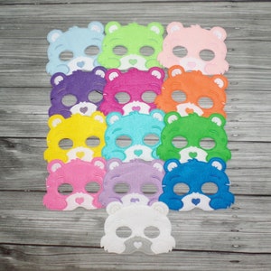 Embroidered Felt Bear Mask: Kids & Adults Costume, Pretend Play