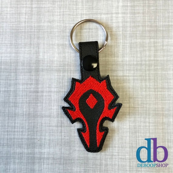 Hordie Emblem Keychain Embroidered Key Fob Zipper Pull Gifts