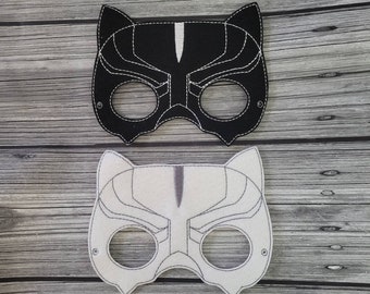 Black Panther Mask - White Wolf Mask - Creative Play - Halloween Costume - Panther Mask - Pretend Play Mask - Cosplay - Dress Up Mask