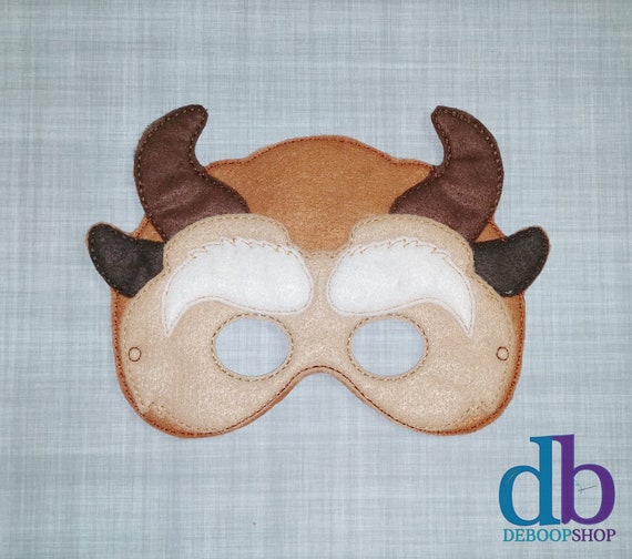 Beast inspired felt mask for dress up or Halloween Costume toddler child and adult sizes to order