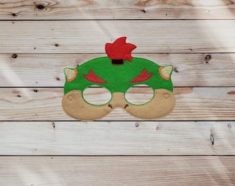Baby Turtle-Like Felt Mask: Embroidered Costume Mask - Kid & Adult