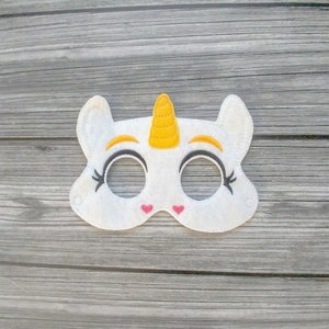 White Felt Unicorn Mask: Dress-Up, Halloween Costume