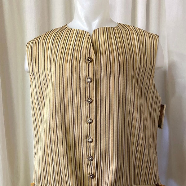 Gold Button Down Brown Sweater Vest main image 0