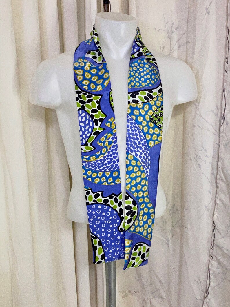 Abstract Silk Jacquard Ascot in Royal Gold /& Lime Print with Guitars and ELVIS Embossing Square Ends for Fantasy Cosplay