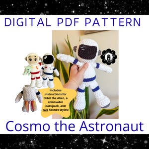 Crochet Astronaut Plushie Pattern- Digital PDF Amigurumi Doll Tutorial
