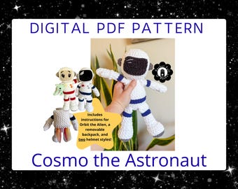 Crochet Astronaut Plushie Pattern- Digital PDF Amigurumi Doll Tutorial
