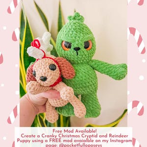 Crochet Bigfoot & Yeti Pattern – Cuddly Cryptids Amigurumi PDF + Free Christmas Grinch-Inspired Mod image 4