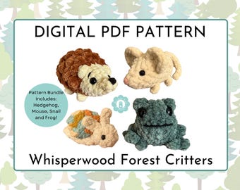 Bundel met haakpatroon bosdieren: amigurumi zonder naai (pdf-patroon)