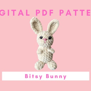 Bitsy Bunny Crochet Pattern | Digital PDF Pattern | Crochet Bunny Pattern | Crochet Rabbit Pattern | Market Prep | Easter | Spring
