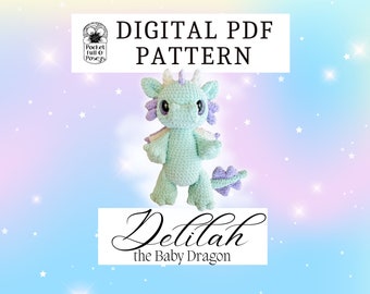Crochet Dragon Plushie Pattern: Digital PDF Amigurumi Tutorial