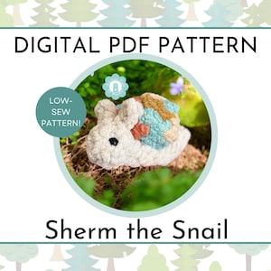Small Crochet Snail Pattern- No Sew, Pocket-Sized, Adorable Snail Plushie Perfect for Markets