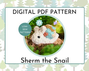 Patrón de caracol de ganchillo: Peluche amigurumi sin costuras (patrón en PDF)