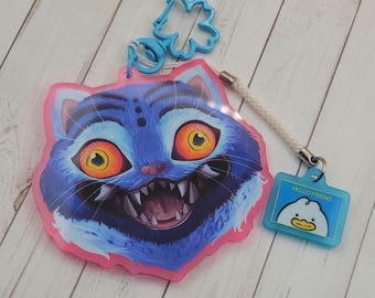Derpy Kitty | Tiger Glow-In-The Dark 3.5 inch Keychain | Demon Hunter | Minhwa | K-Pop | Cat | Fan Art | Huntrix | Saja Boys | Bag Charm