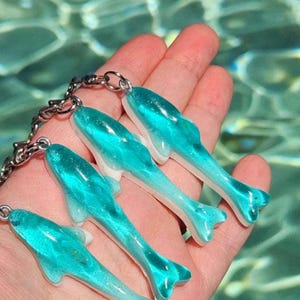 Gummy Shark Keychains | Bag Charm| Zipper Pull | Handmade | Resin | candy replica | y2k | Sweets