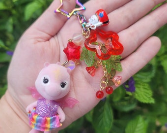 Calico Critters DRAGON (Honey Bee Acres) Keychain!! | Y2k | DnD | Fantasy Pet | Sylvanian