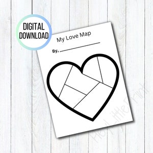 Druckbare Herzkarte | My Heart Map | Schulaktivität | Hausschule | Valentinstag Arbeitsblatt | Valentinstag Aktivität | Kinder Herzkarte | Arbeitsblatt