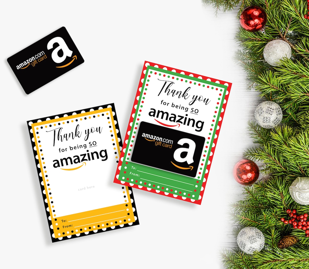 Printable Amazon Gift Card Holder Teacher Gift Teacher Gift Etsy