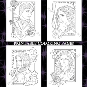 Printable Witcher Coloring Pages
