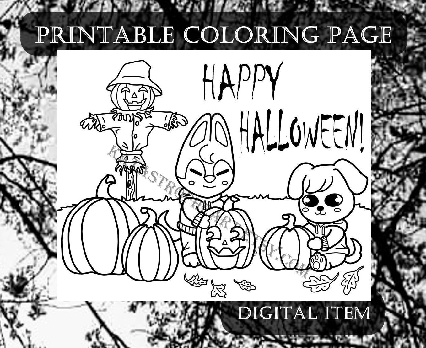 Printable SKZOOHALLOWEEN Coloring Page Etsy