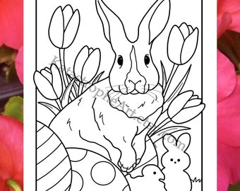 Printable Easter Bunny Coloring Page