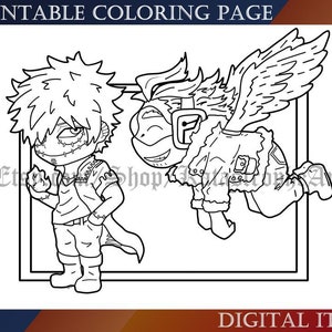 Printable DabiHawks Coloring Page