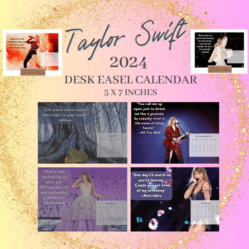 TAYLOR SWIFT ERAS Tour Calendar Desk Easel 2025 Calendar Etsy