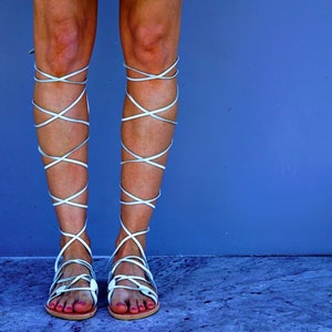 MAC&LOU Greek Leather Gladiator Sandals &#39;Andromeda&#39;