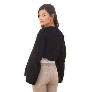 Mac&Lou Convertible Cashmere Blend Poncho Black image 4