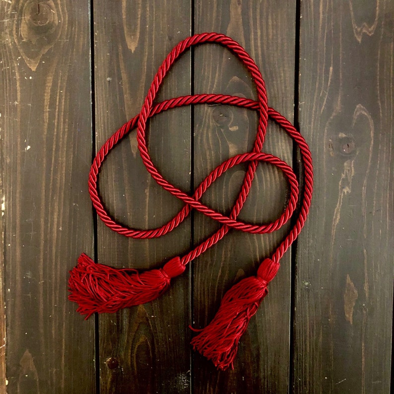 Braided Silk Tassel Rope Belt Nautical Etsy Canada