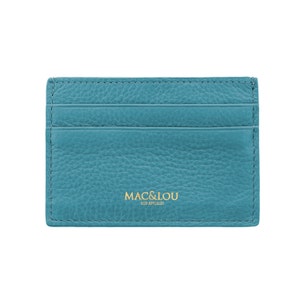 MAC&LOU Portafoglio porta carte unisex in pelle di vitello Santorini Blue - Blu