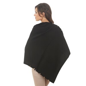 Mac&Lou Convertible Cashmere Blend Poncho Black image 2