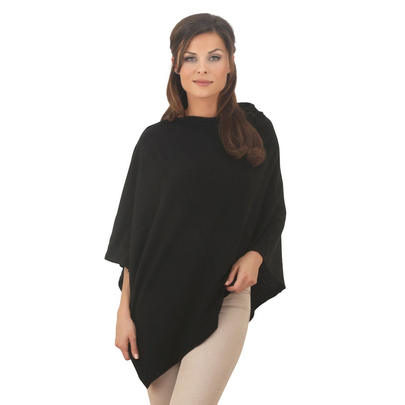 Mac&Lou Convertible Cashmere Blend Poncho Black image 1