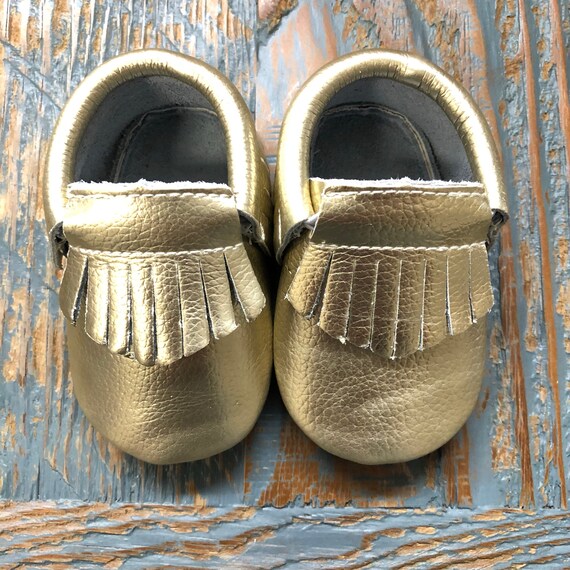 Genuine Leather Mac&lou Baby Toddler Moccasins Fringe - Etsy