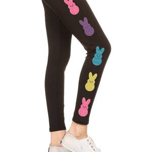 UoCefik Easter Leggings for Women High Waisted Easter Rabbit Bunny Eggs  Print Leggings Graphic Workout Tummy Control Tights Soft Yoga Pant Pink XL  