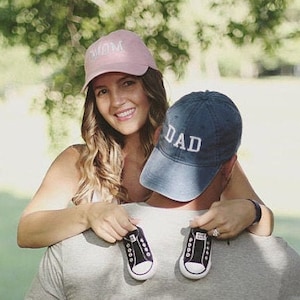Chapeaux maman et papa brodé bébé annonce de grossesse casquettes de baseball