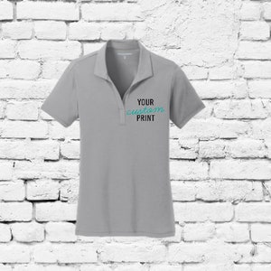 Custom Embroidery Polo Shirt Port Authority Ladies Cotton Touch Performance Sport Shirt