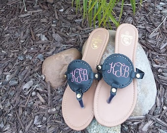 Custom Monogrammed Women's Shoes Medallion Sandals Custom Ladies Shoes Monogrammed Casual Comfortable Shoes