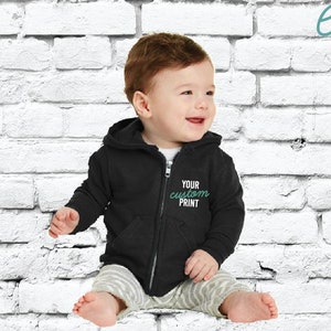 Black zip up hoodie baby 2025