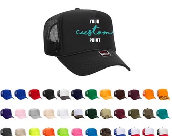 Custom Trucker Hats, Foam Mesh Back Hat, Personalized Snapback, Customizable with Text or Logo