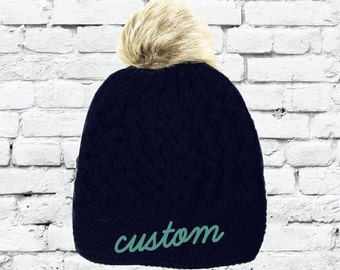 custom pom hats