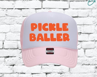 Pickle Baller Trucker Hat Pickleball Custom Snapback